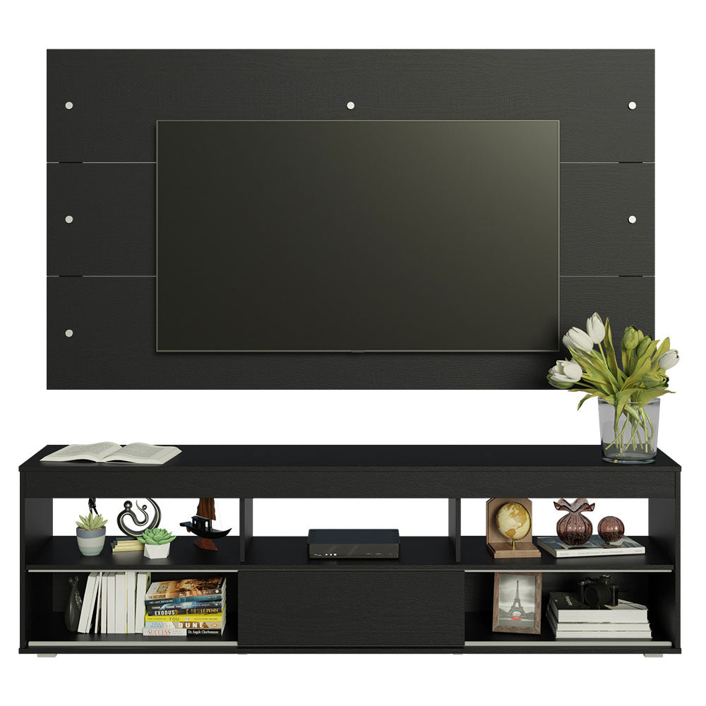Rack com Painel para TV até 65 Polegadas Preto Orlando Madesa