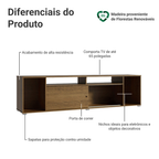 Rack para TV até 65 Polegadas Madesa Cancun Rustic