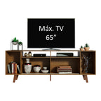 Rack para TV até 65 Polegadas Madesa Cancun com Pés Rustic