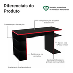 Mesa para Computador Gamer Madesa 9409 Preto/Vermelho