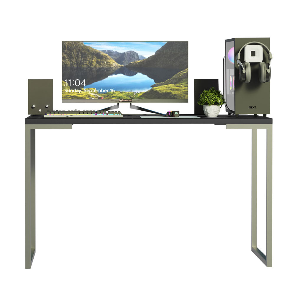 Mesa de Escritório Industrial Preta 120cm Nero Marquina Madesa