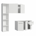 Armário de Cozinha Compacta 120cm Branco Easy Madesa