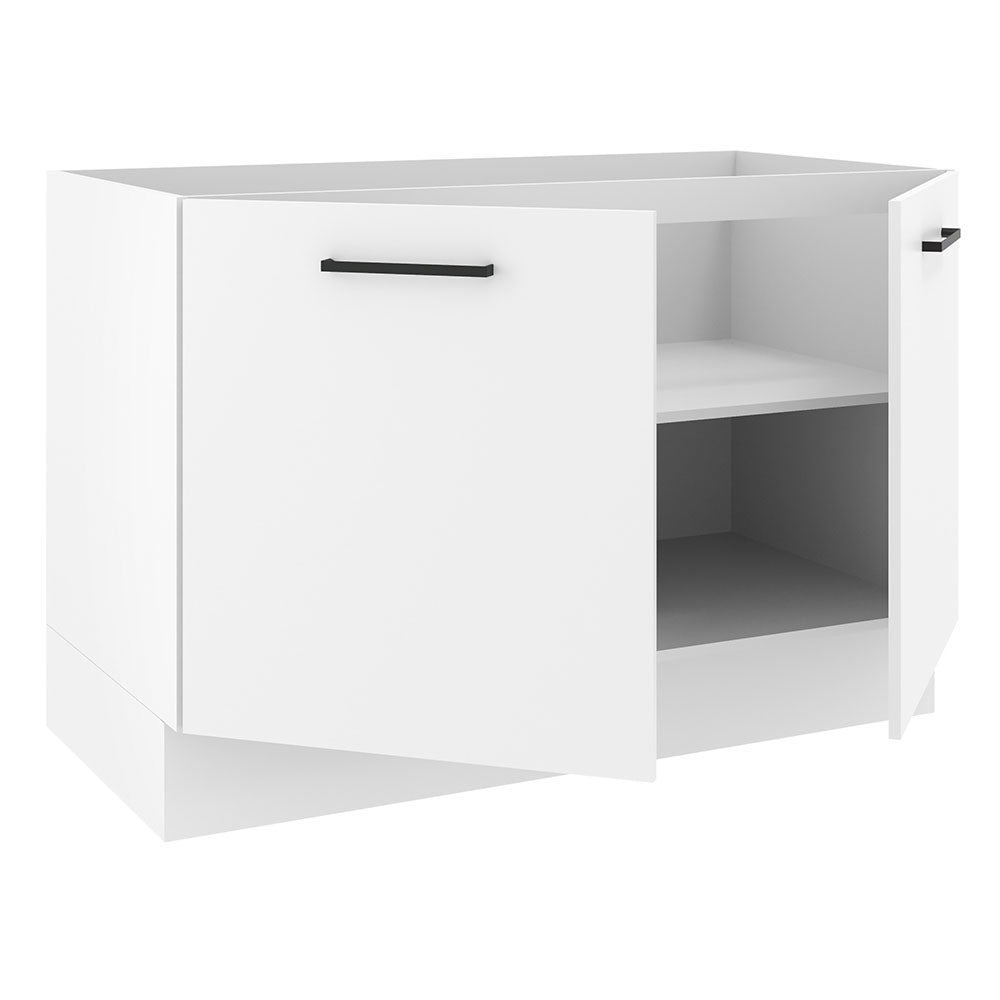 Balcão Gabinete de Pia Madesa Agata 120 x 60 cm 2 Portas (Sem Tampo) Branco