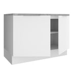 Balcão Gabinete Madesa Stella 120 x 60 cm 2 Portas (Com Tampo) Branco