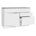 Balcão Cozinha 120 x 60 cm 1 Portas e 2 Gavetas (Com Tampo) Branco Stella Madesa