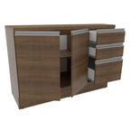 Balcão Cozinha 120 x 60 cm 2 Portas e 3 Gavetas (Com Tampo) Rustic Glamy Madesa