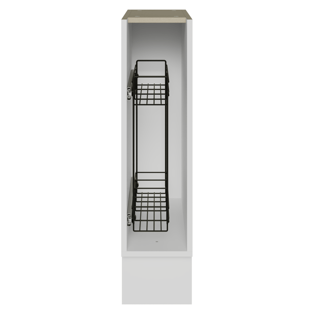 Balcão Porta-Temperos 20 x 60 cm (Sem Tampo) para Cozinhas Branco Madesa