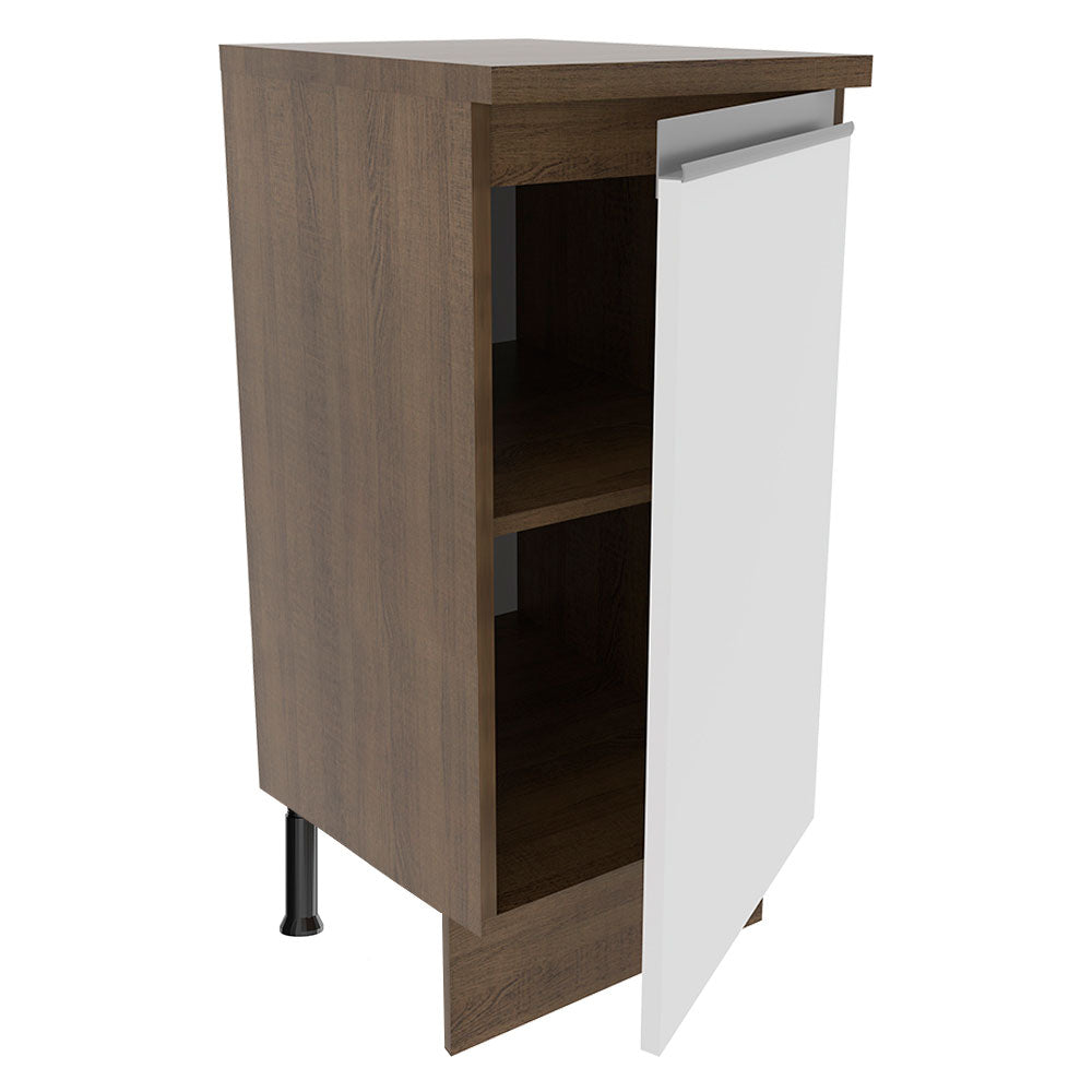 Balcão Madesa Glamy 35 x 60 cm 1 Porta (Com Tampo) Rustic/Branco