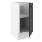 Balcão Madesa Agata 35 x 60 cm 1 Porta (Sem Tampo) Branco/Preto