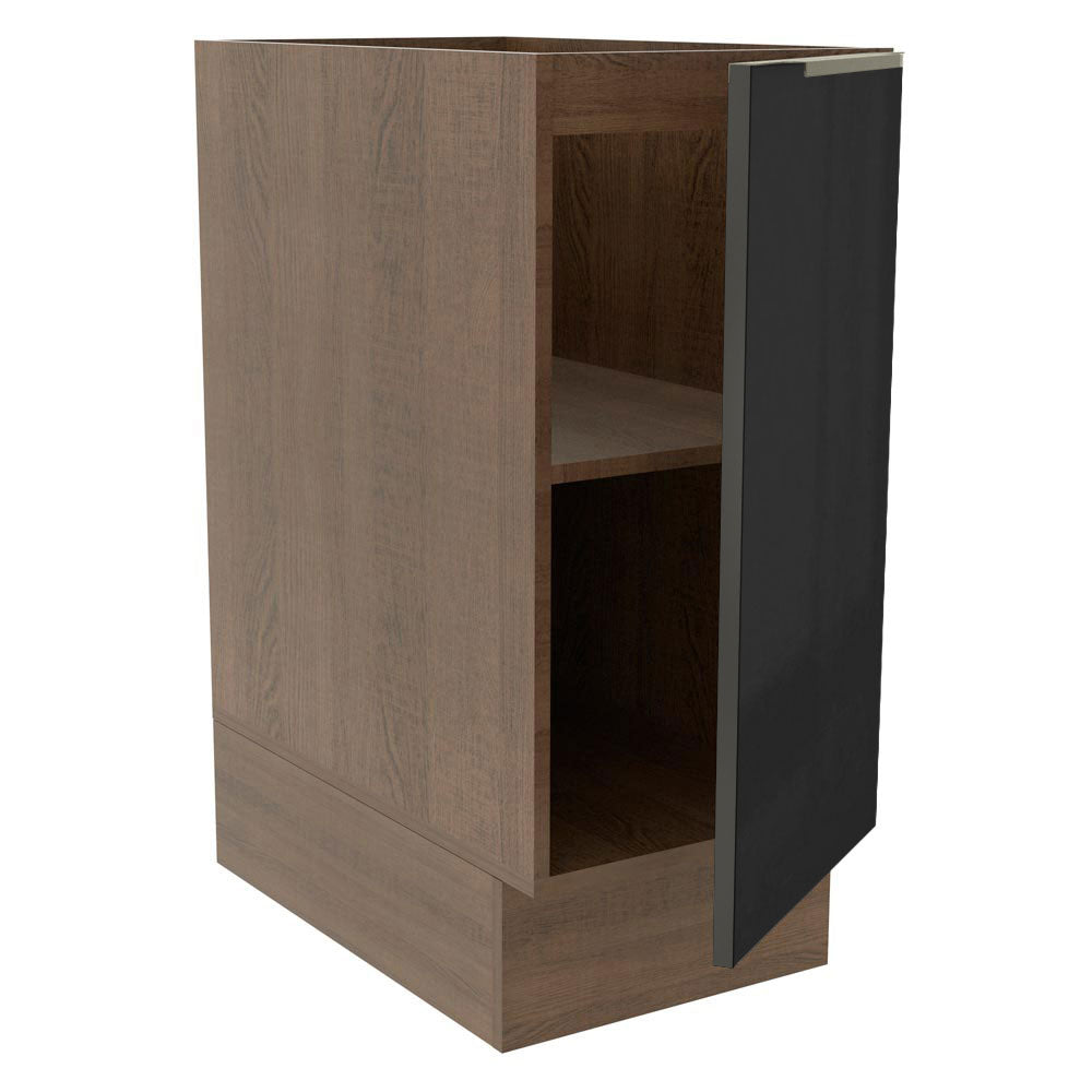 Balcão Madesa Lux 35 cm 1 Porta (Sem Tampo) Rustic/Preto