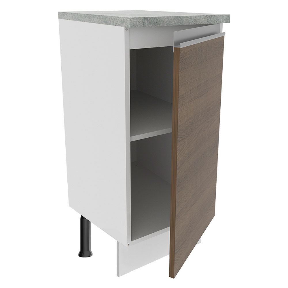 Balcão Madesa Glamy 35 x 60 cm 1 Porta (Com Tampo) Branco/Rustic