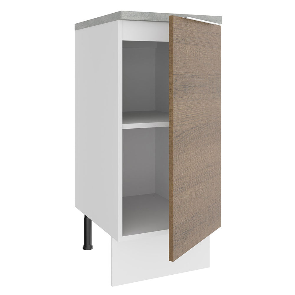 Balcão Madesa Stella 35 x 60 cm 1 Porta (Com Tampo) Branco/Rustic