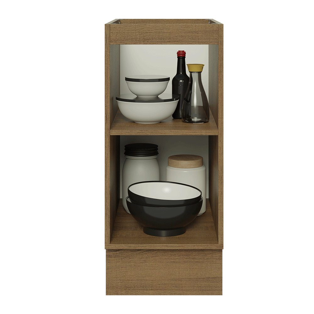 Balcão de Cozinha 35 x 60 cm 1 Porta (Sem Tampo) Rustic/Cinza Lux Madesa