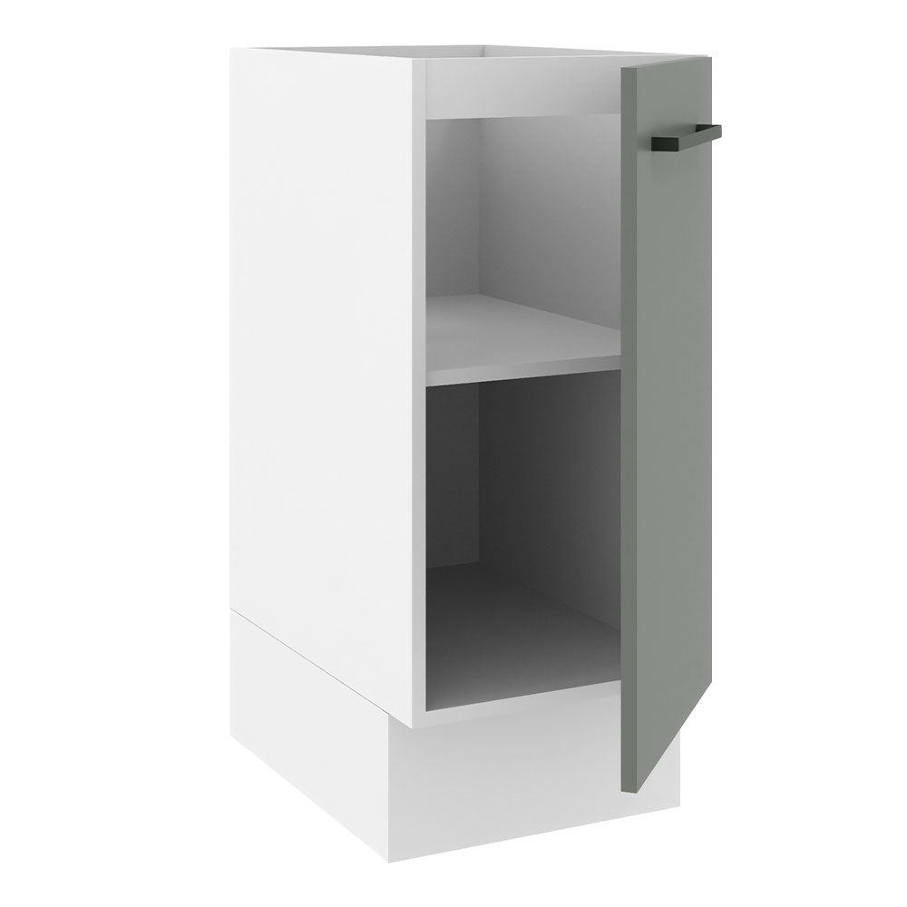 Balcão Madesa Agata 35 x 60 cm 1 Porta (Sem Tampo) Branco/Cinza