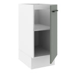 Balcão Madesa Agata 35 x 60 cm 1 Porta (Sem Tampo) Branco/Cinza