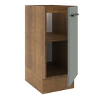 Balcão Madesa Agata 35 x 60 cm 1 Porta (Sem Tampo) Rustic/Cinza