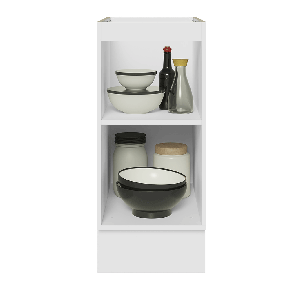 Balcão de Cozinha 35 x 60 cm 1 Porta (Sem Tampo) Branco/Branco Veludo Lux Madesa