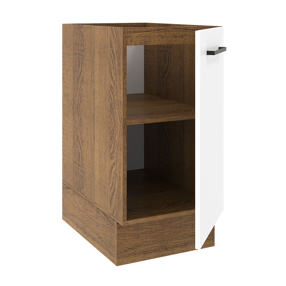 Balcão Madesa Agata 40 x 60 cm 1 Porta (Sem Tampo) Rustic/Branco