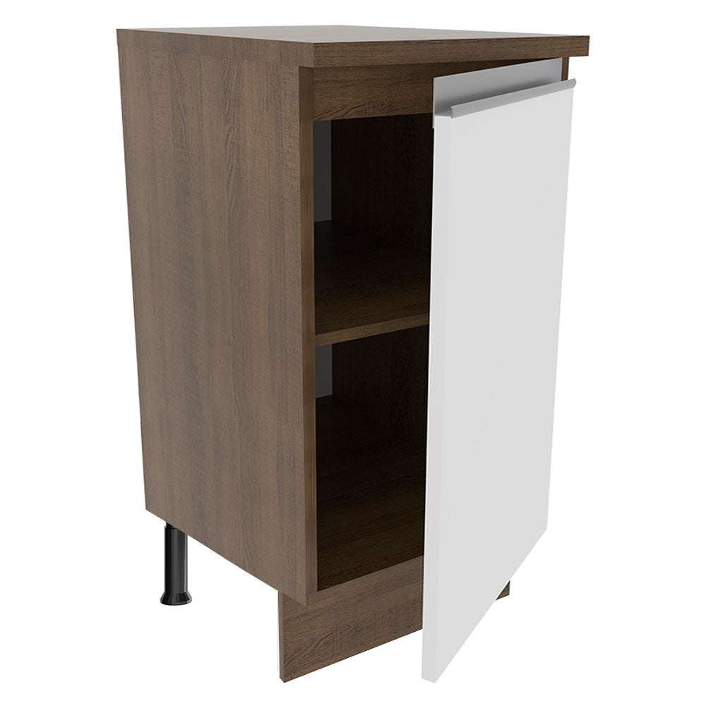 Balcão Madesa Glamy 40 x 60 cm 1 Porta (Com Tampo) Rustic/Branco