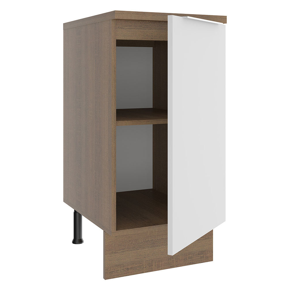 Balcão Madesa Stella 40 x 60 cm 1 Porta (Com Tampo) Rustic/Branco
