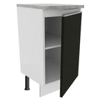 Balcão Madesa Glamy 40 x 60 cm 1 Porta (Com Tampo) Branco/Preto