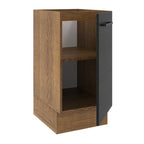 Balcão Madesa Agata 40 x 60 cm 1 Porta (Sem Tampo) Rustic/Preto