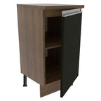 Balcão Madesa Glamy 40 x 60 cm 1 Porta (Com Tampo) Rustic/Preto