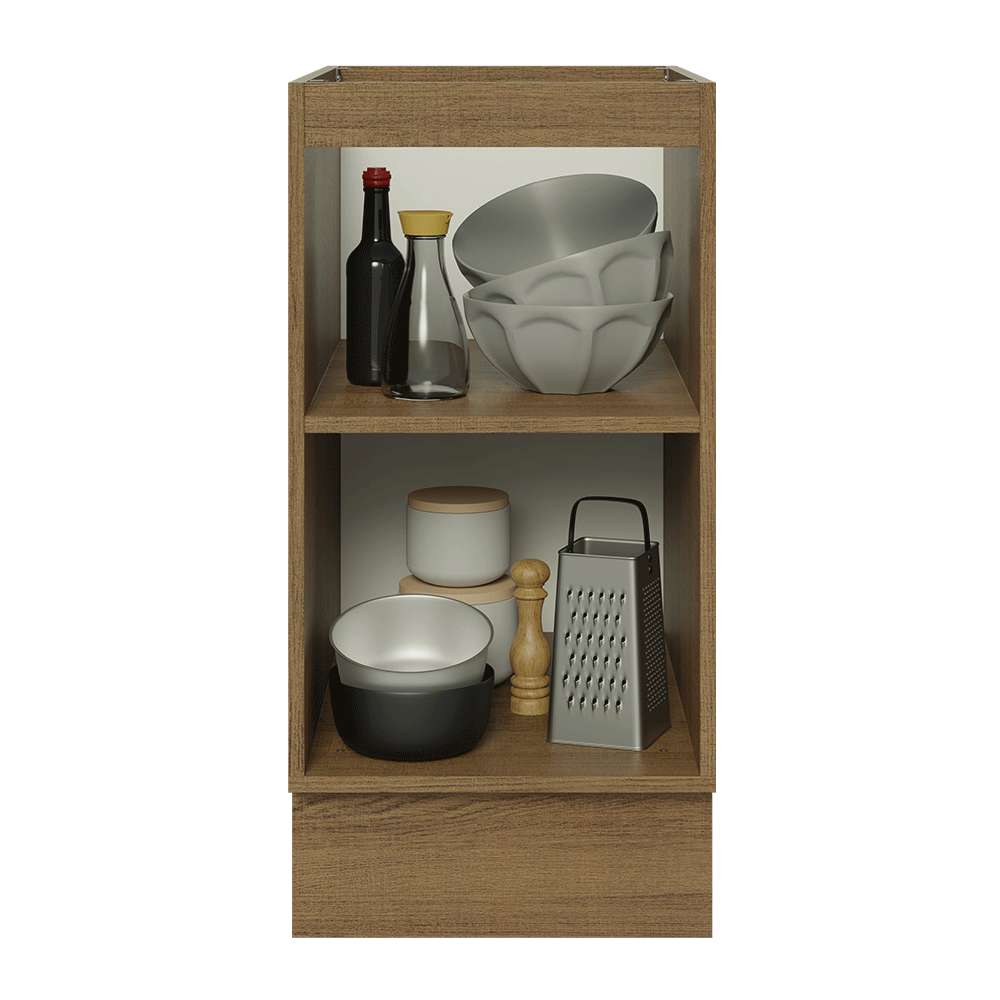 Balcão de Cozinha 40 x 60 cm 1 Porta (Sem Tampo) Rustic/Preto Lux Madesa