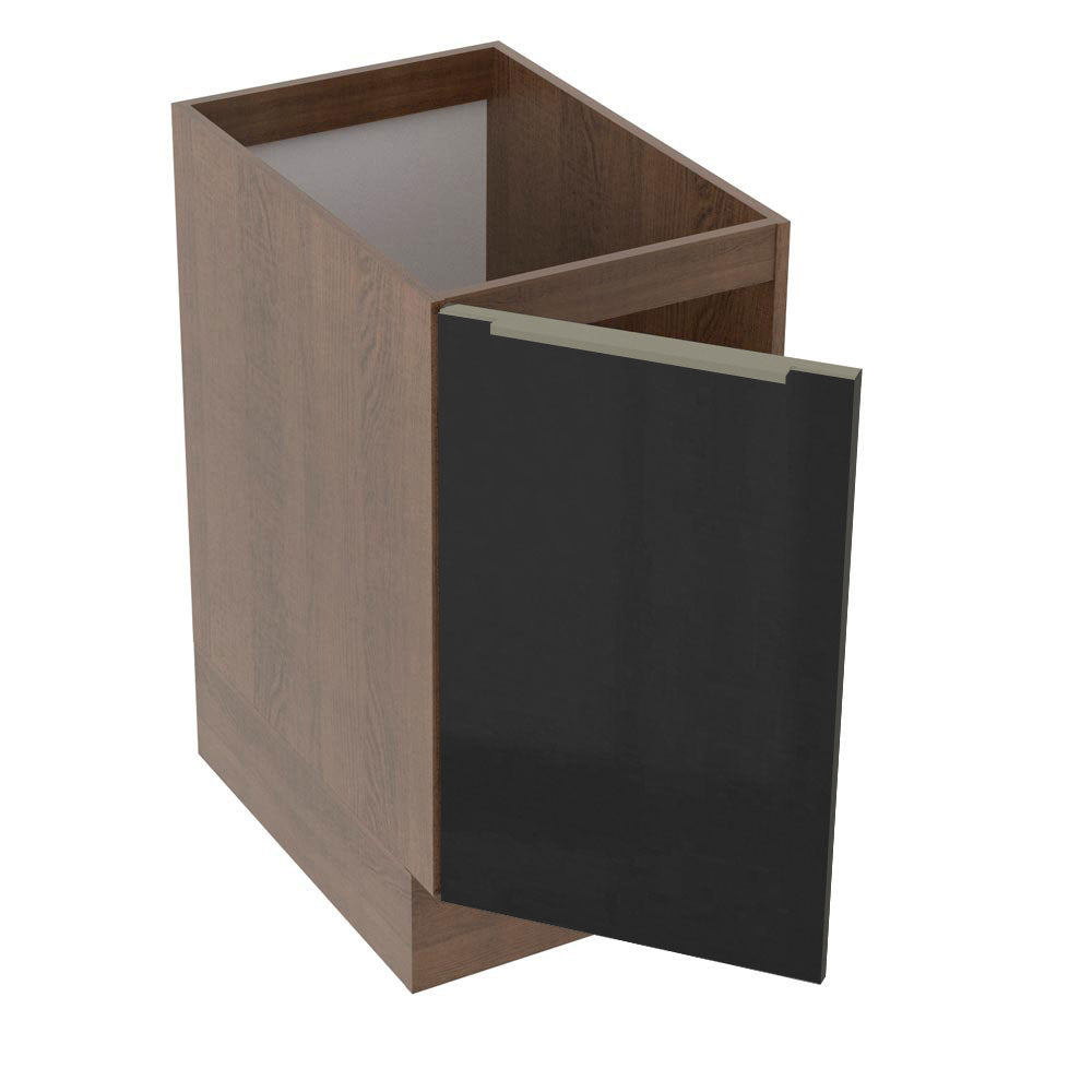 Balcão Madesa Lux 40 cm 1 Porta (Sem Tampo) Rustic/Preto