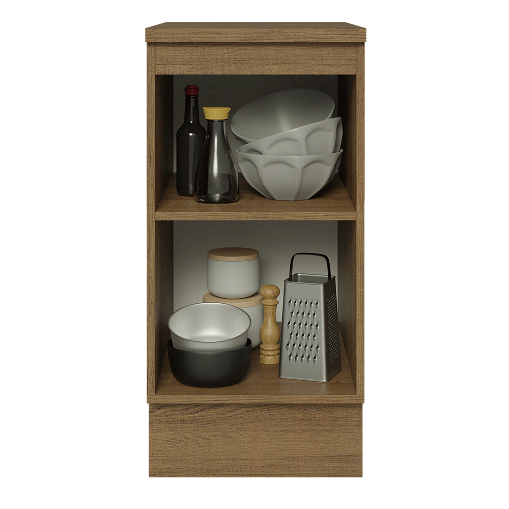 Balcão 40 x 60 cm 1 Porta (Com Tampo) Rustic/Preto Lux Madesa