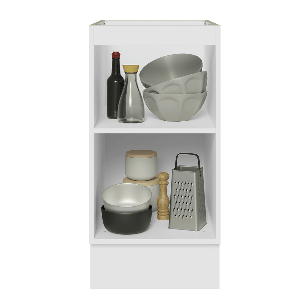 Balcão de Cozinha 40 x 60 cm 1 Porta (Sem Tampo) Branco/Branco Veludo Lux Madesa