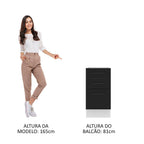 Balcão Madesa Agata 40 x 60 cm 3 Gavetas (Sem Tampo) Branco/Preto