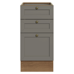 Balcão de Cozinha 40 x 60 cm 3 Gavetas (Sem Tampo) Rustic/Cinza Vik Madesa