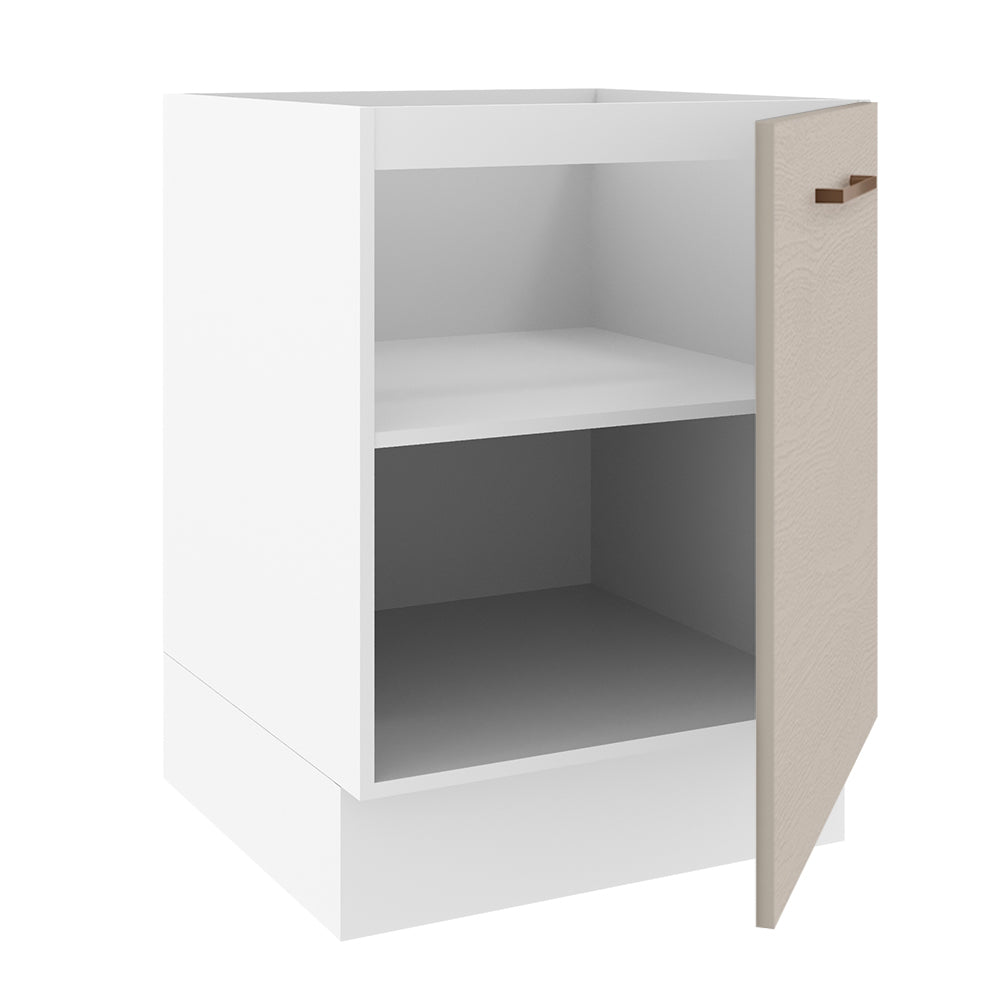 Balcão 60 x 60 cm 1 Porta (Sem Tampo) Branco/Crema Agata Madesa
