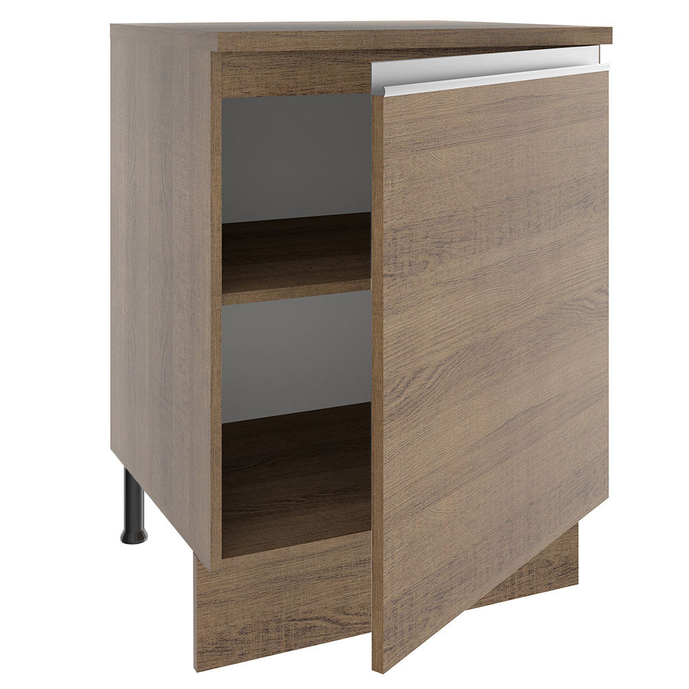 Balcão Madesa Glamy 60 x 60 cm 1 Porta (Com Tampo) Rustic
