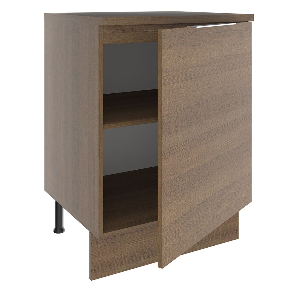 Balcão Madesa Stella 60 x 60 cm 1 Porta (Com Tampo) Rustic