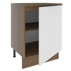 Balcão Madesa Stella 60 x 60 cm 1 Porta (Com Tampo) Rustic/Branco