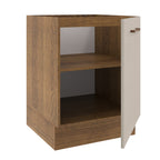 Balcão 60 x 60 cm 1 Porta (Sem Tampo) Rustic/Crema Agata Madesa