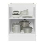 Balcão Cozinha 60 x 60 cm 1 Porta (Sem Tampo) Branco/Rustic Glamy Madesa