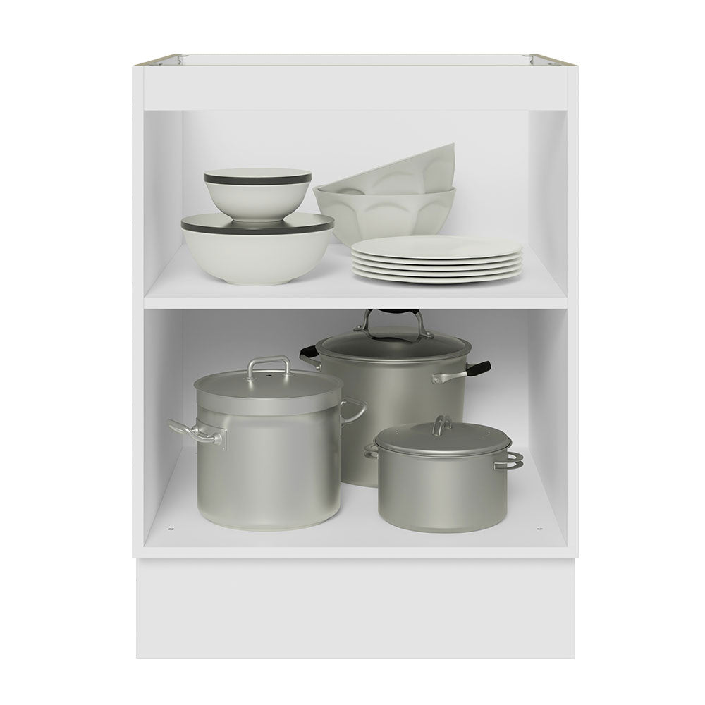 Balcão Cozinha 60 x 60 cm 1 Porta (Sem Tampo) Branco/Rustic Glamy Madesa