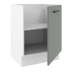 Balcão Madesa Agata 60 x 60 cm 1 Porta (Sem Tampo) Branco/Cinza