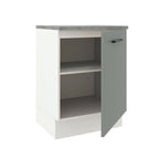 Balcão Madesa Agata 60 x 60 cm 1 Porta (Com Tampo) Branco/Cinza