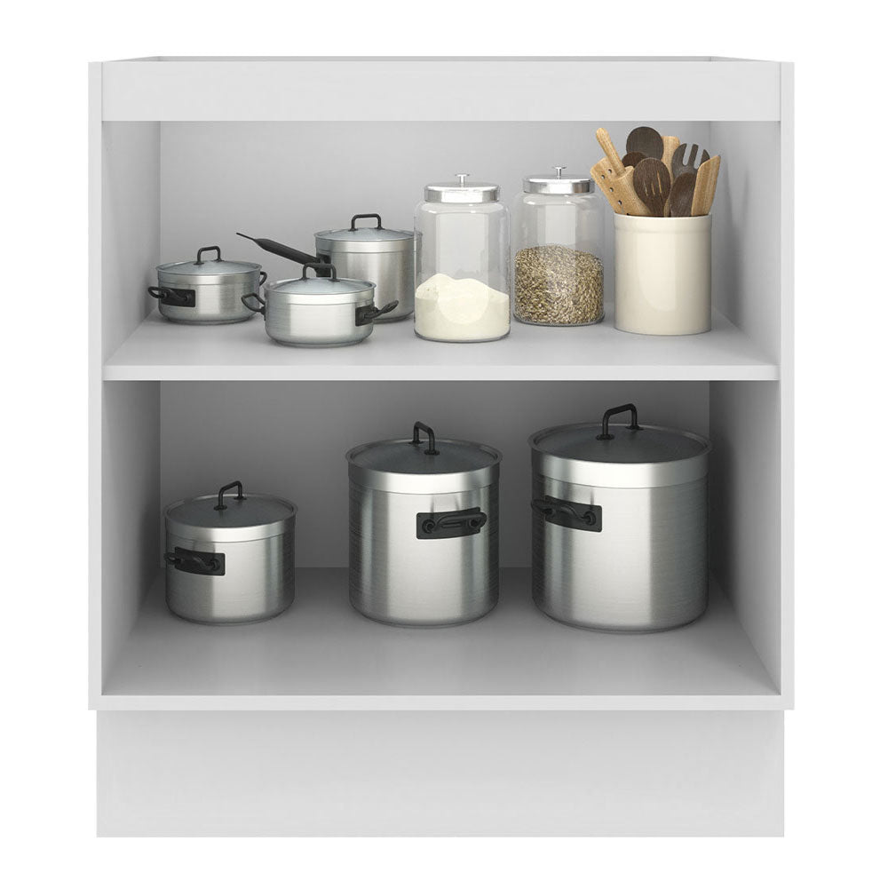 Balcão de Cozinha Madesa Agata 70 x 60 cm 2 Portas (Sem Tampo) Branco