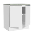 Balcão 70 x 60 cm 2 Portas (Com Tampo) Branco Glamy Madesa