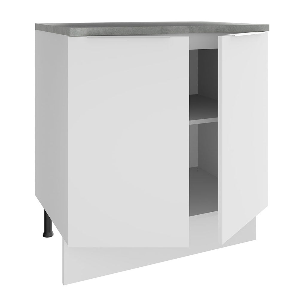 Balcão 70 x 60 cm 2 Portas (Com Tampo) Branco Stella Madesa