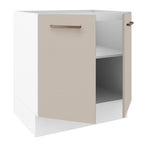 Balcão de Cozinha 70 x 60 cm 2 Portas (Sem Tampo) Branco/Crema Agata Madesa