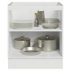 Balcão de Cozinha 70 x 60 cm 2 Portas (Sem Tampo) Branco/Crema Vik Madesa