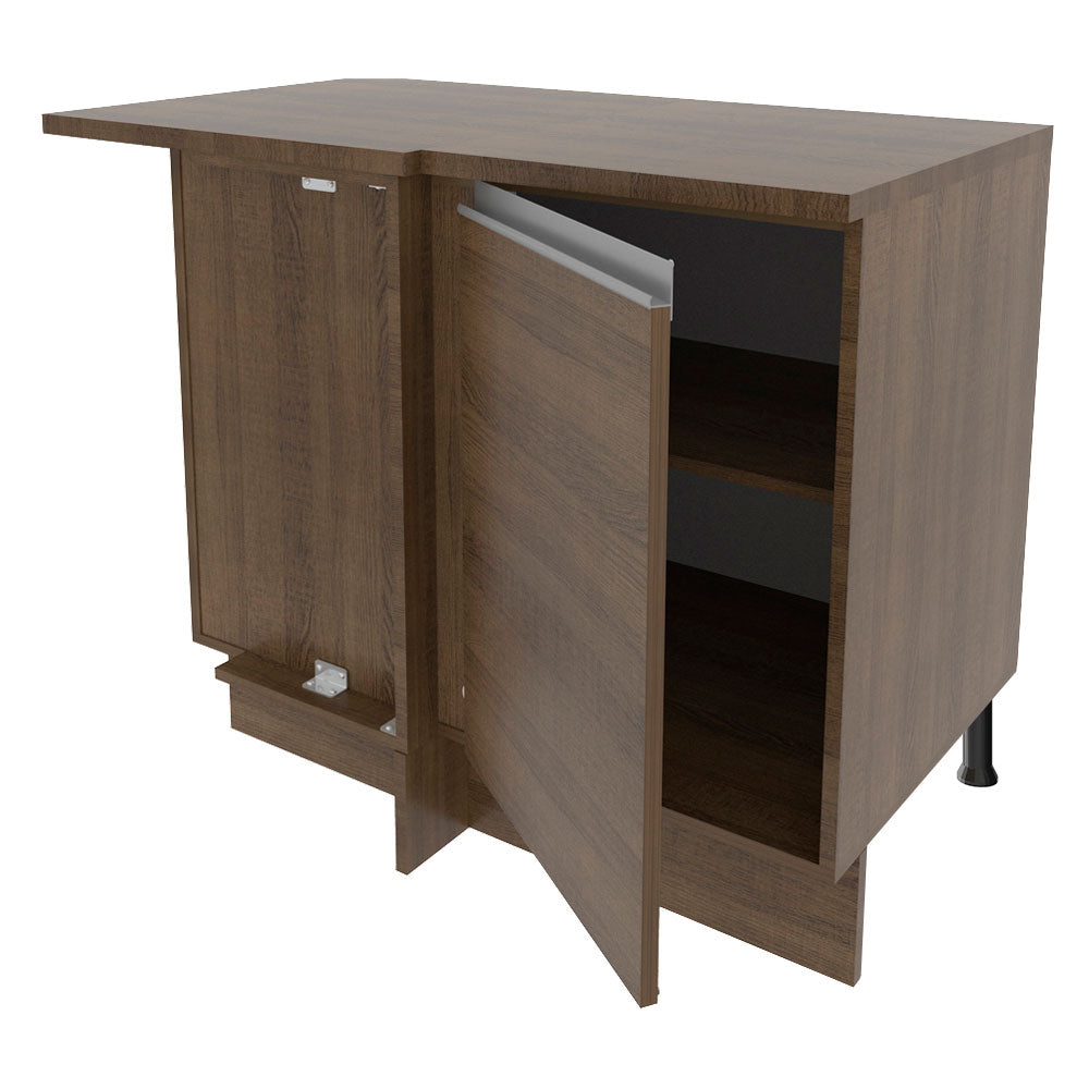 Balcão de Canto Madesa Glamy 1 Porta 60 cm Profundidade (Com Tampo) Rustic