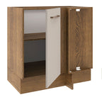 Balcão de Canto 1 Porta 60 cm Profundidade (Sem Tampo) Rustic/Crema Agata Madesa