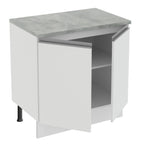 Balcão Madesa Glamy 80 x 60 cm 2 Portas (Com Tampo) Branco